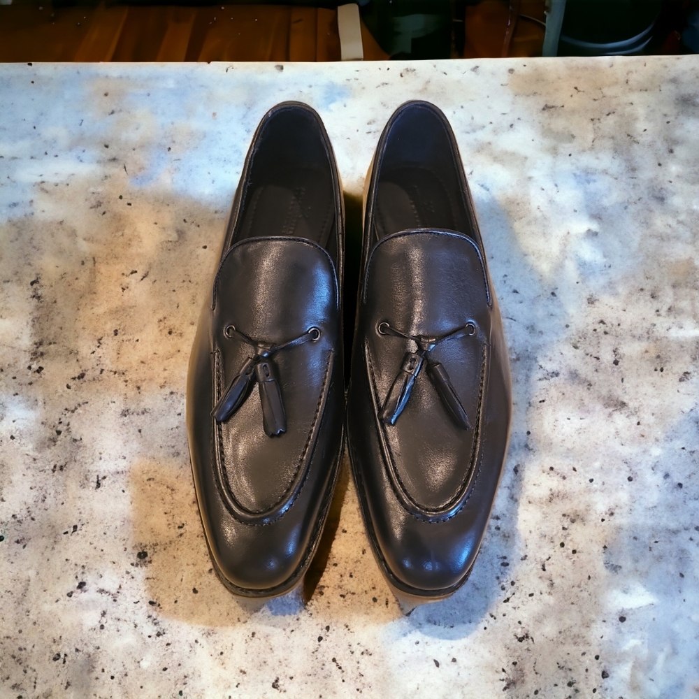 Anthony Veer Kennedy Tassel Loafers Men's Black Sz 9.5